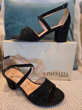 Patrizia by Spring Step Black Delamore Heel Size 37 (US 6.5/7)